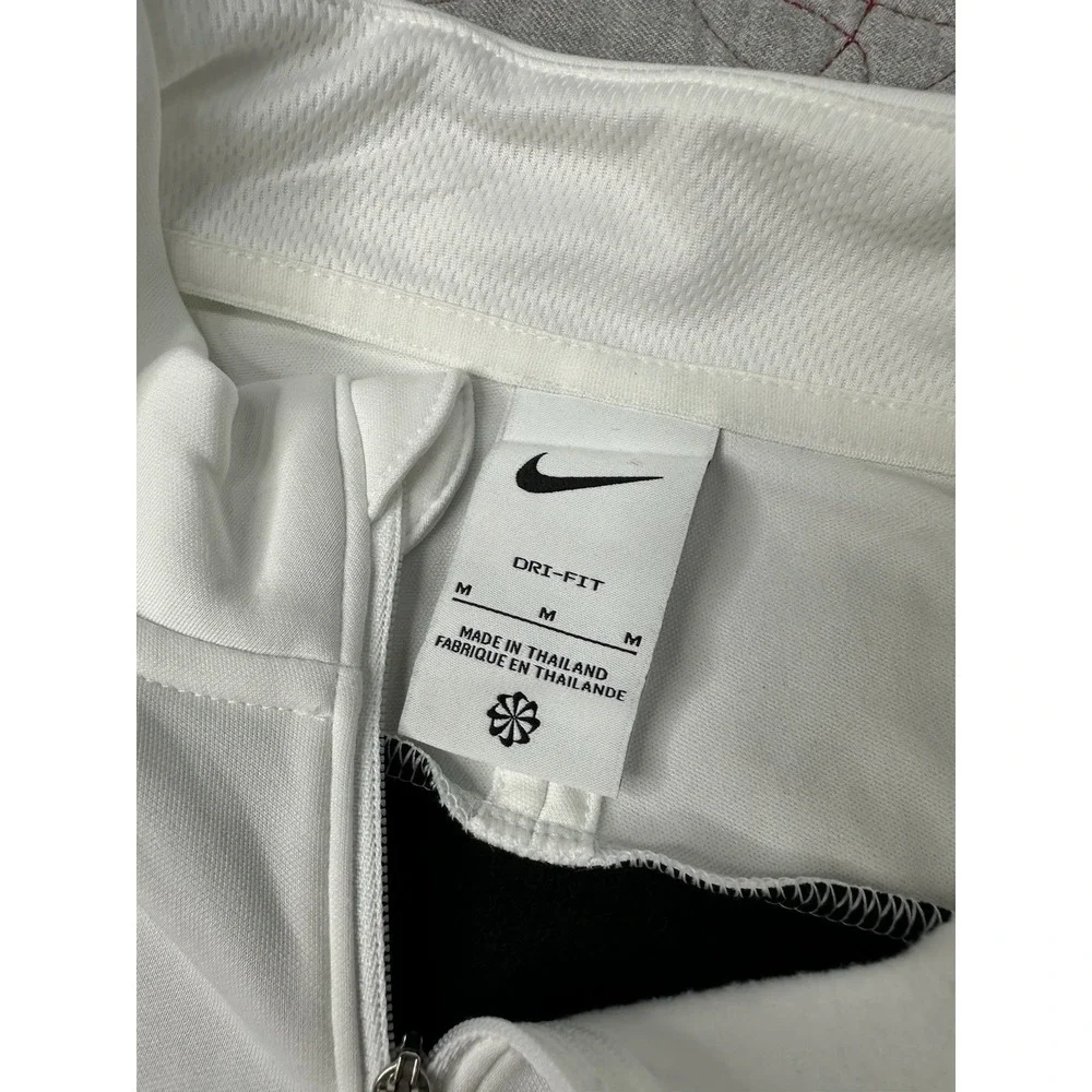 Nike Dri-Fit Academy Soccer Drill 1/4 Zip Pullover Jacket Women's M White Black - Picture 5 of 8